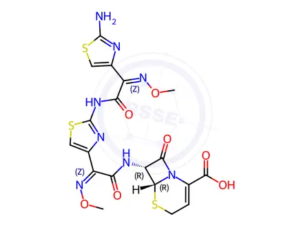 Chemical structure of Ceftizoxime TSM1 Impurity