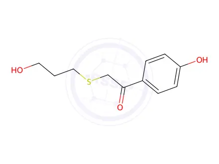 Chemical structure of 1-(4-Hydroxyphenyl)-2-((3-hydroxypropyl)thio)ethan-1-one