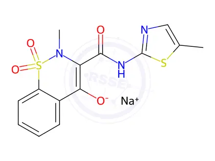 Chemical structure of Meloxicam Sodium