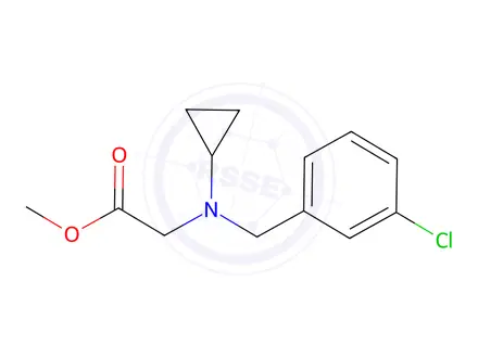 Chemical structure of Methyl 2-((3-chlorobenzyl)(cyclopropyl)amino)acetate