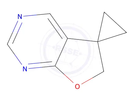 Chemical structure of Spiro[cyclopropane-1,5(6H)-furo[2,3-d]pyrimidine] (9CI)