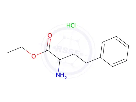 Chemical structure of 2-amino-4-phenylbutyrate ethyl hydrochloride