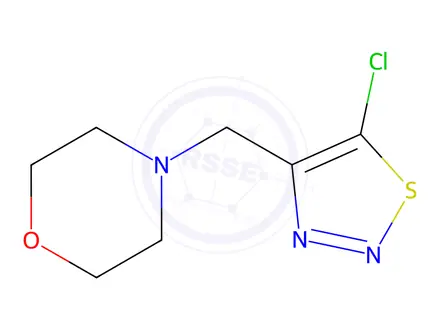 Chemical structure of 4-[(5-chloro-1,2,3-thiadiazol-4-yl)methyl]morpholine