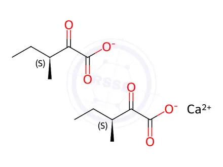 Chemical structure of Dl-alpha-keto isoleucine calcium