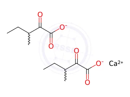 Chemical structure of D,L-Ketoisoleucine Calcium