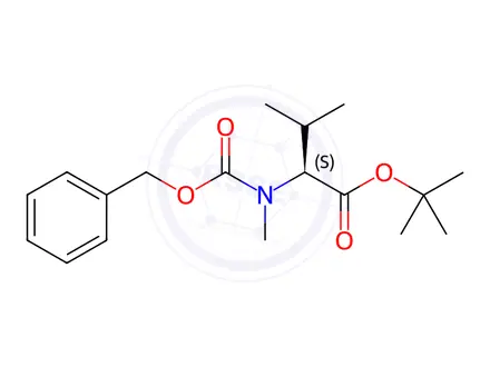 Chemical structure of N-Methyl-N-Cbz-L-valine tert-butyl ester