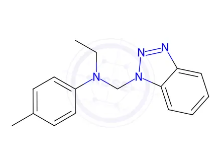 Chemical structure of N-((1H-benzo[d][1,2,3]triazol-1-yl)methyl)-N-ethyl-4-methylaniline
