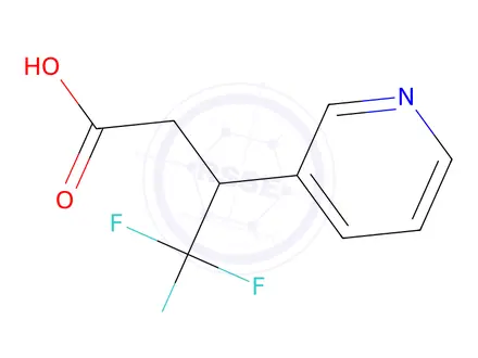 Chemical structure of 4,4,4-Trifluoro-3-(pyridin-3-yl)butanoic acid