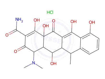Chemical structure of DOXYCYCLINE HYDROCHLORIDE