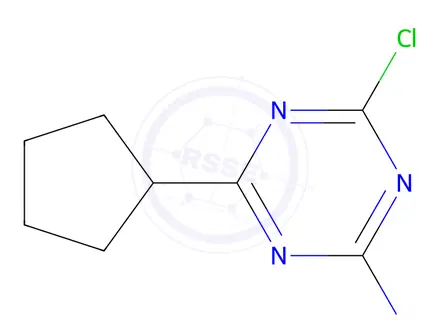 Chemical structure of 4-Chloro-6-cyclopentyl-1,3,5-triazin-2-amine
