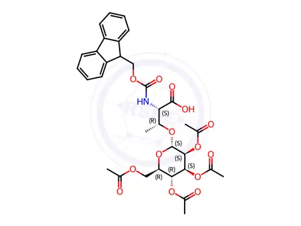 Chemical structure of Fmoc-Thr(Ac4Mana)-OH