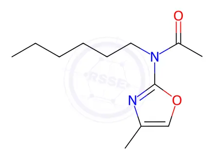 Chemical structure of N-Hexyl-N-(4-methyloxazol-2-yl)acetamide