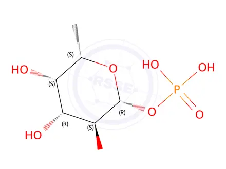 Chemical structure of β--Fucose-1-phosphate bis(cyclohexylammonium) salt