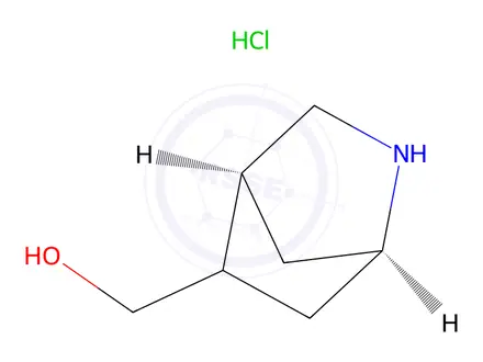 Chemical structure of ((1R,4S)-2-Azabicyclo[2.2.1]heptan-5-yl)methanol hydrochloride