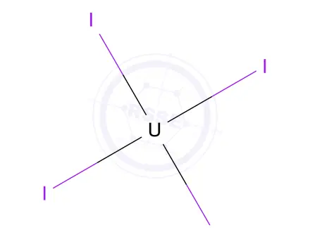 Chemical structure of uranium tetraiodide