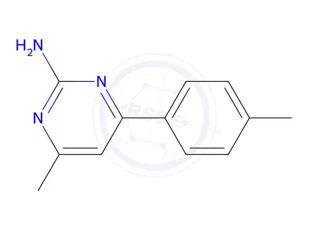 Chemical structure of 4-METHYL-6-(4-METHYLPHENYL)PYRIMIDIN-2-AMINE