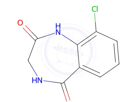 Chemical structure of 9-Chloro-3,4-dihydro-1H-benzo[E][1,4]diazepine-2,5-dione