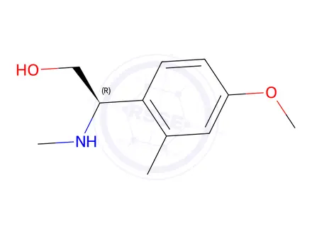 Chemical structure of (R)-2-(4-methoxy-2-methylphenyl)-2-(methylamino)ethan-1-ol