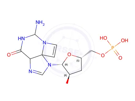 Chemical structure of 3,N(4)-etheno-3'-deoxyguanosine monophosphate