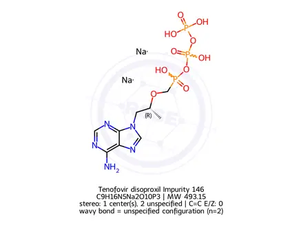 Chemical structure of Tenofovir disoproxil Impurity 146