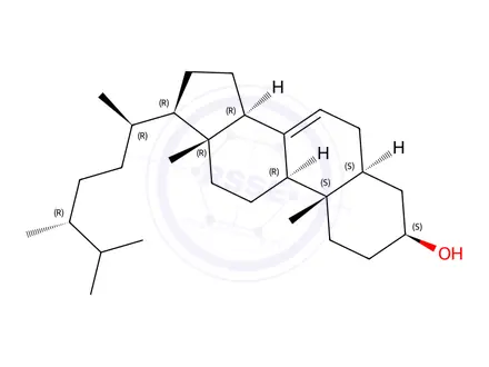 Chemical structure of (24R)-Fungisterol ((24R)-delta-7-Campesterol)