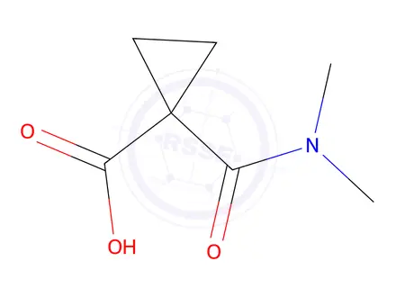 Chemical structure of 1-(Dimethylcarbamoyl)cyclopropane-1-carboxylic Acid