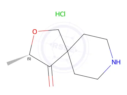 Chemical structure of (S)-3-methyl-2-oxa-8-azaspiro[4.5]Decan-4-one hydrochloride
