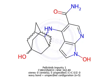 Chemical structure of Peficitinib Impurity 1