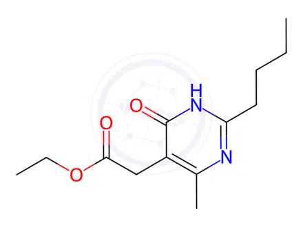 Chemical structure of Ethyl (2-butyl-4-methyl-6-oxo-1,6-dihydro-5-pyrimidinyl)acetate