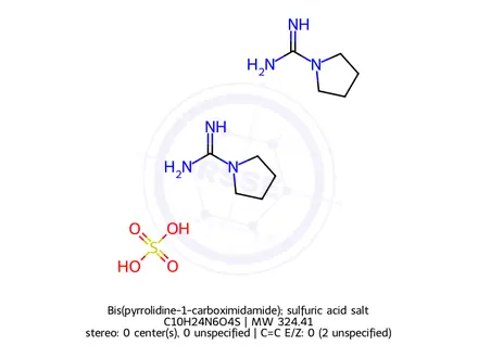 Chemical structure of Bis(pyrrolidine-1-carboximidamide); sulfuric acid salt