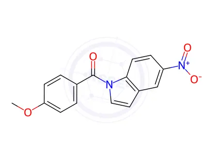 Chemical structure of (4-Methoxyphenyl)(5-nitro-1H-indol-1-yl)methanone