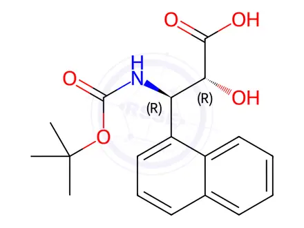 Chemical structure of N-(Tert-Butoxy)Carbonyl (2R,3R)-3-Amino-2-hydroxy-3-naphthalen-1-ylpropionic acid