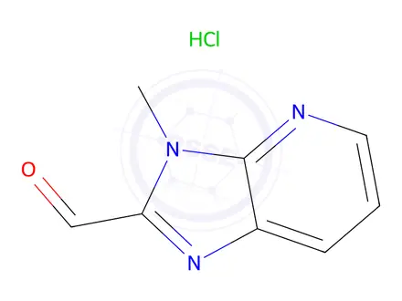 Chemical structure of 3-Methyl-3H-imidazo[4,5-b]pyridine-2-carbaldehyde hydrochloride
