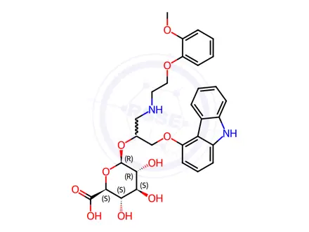Chemical structure of Carvedilol b-D-Glucuronide(mixture of diasteromers)