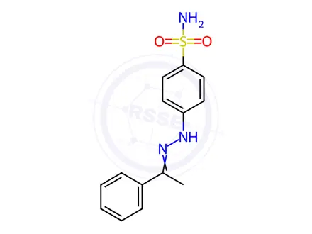 Chemical structure of Benzenesulfonamide, 4-[2-(1-phenylethylidene)hydrazinyl]-