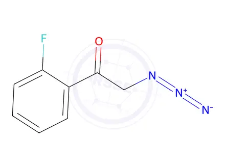 Chemical structure of 2-azido-1-(2-fluorophenyl)ethan-1-one