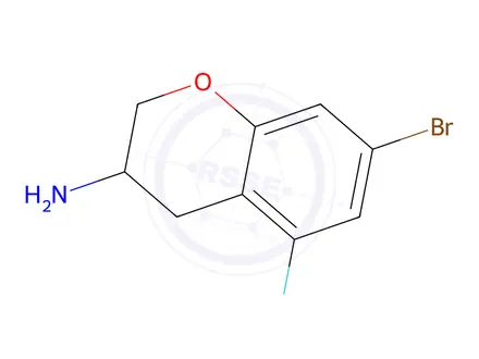Chemical structure of 7-Bromo-5-fluorochroman-3-amine