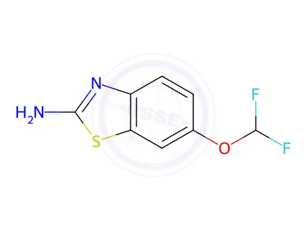 Chemical structure of 6-(difluoromethoxy)-1,3-benzothiazol-2-amine