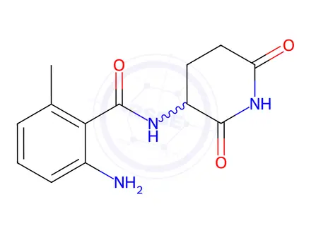Chemical structure of 2-amino-N-(2,6-dioxopiperidin-3-yl)-6-methylbenzamide