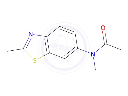 Chemical structure of Acetamide, N-methyl-N-(2-methyl-6-benzothiazolyl)-(9CI)