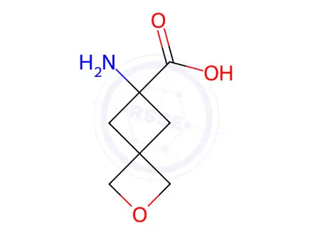 Chemical structure of 2-Oxaspiro[3.3]heptane-6-carboxylic acid, 6-amino-