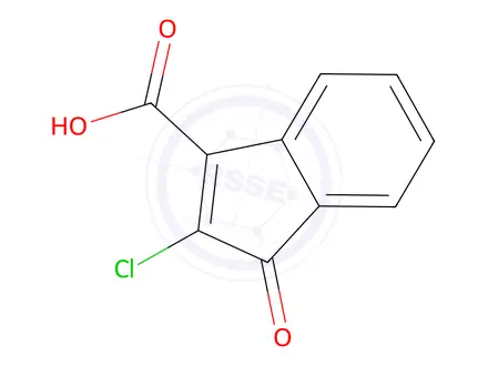 Chemical structure of 2-chloro-1-oxo-1H-indene-3-carboxylic Acid