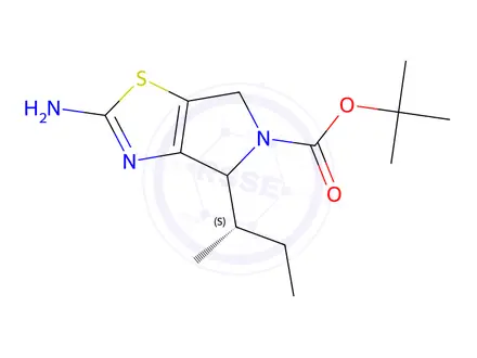 Chemical structure of tert-Butyl 2-amino-4-[(2S)-butan-2-yl]-4H,5H,6H-pyrrolo[3,4-d][1,3]thiazole-5-carboxylate