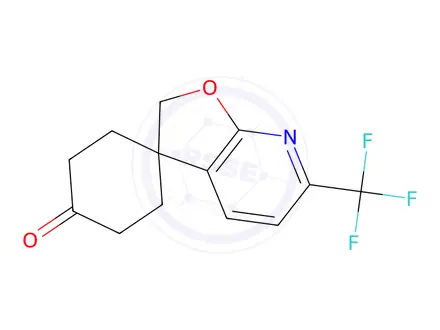 Chemical structure of 6'-(Trifluoromethyl)-2'H-spiro[cyclohexane-1,3'-furo[2,3-b]pyridin]-4-one