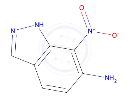 Chemical structure of 7-Nitro-1H-indazol-6-amine
