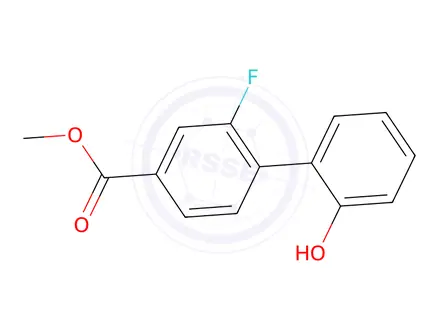 Chemical structure of 2-(2-Fluoro-4-methoxycarbonylphenyl)phenol