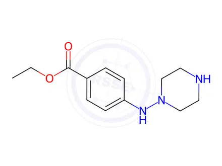 Chemical structure of Ethyl 4-(piperazin-1-ylamino)benzoate