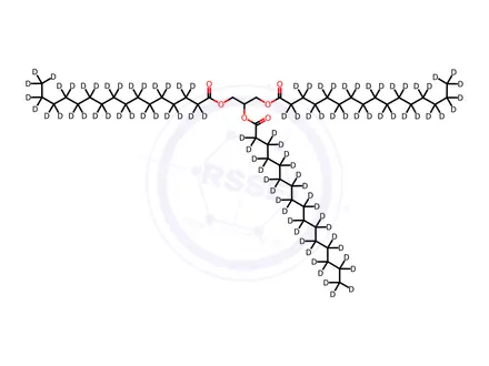 Chemical structure of Glyceryl Tri(hexadecanoate D31)