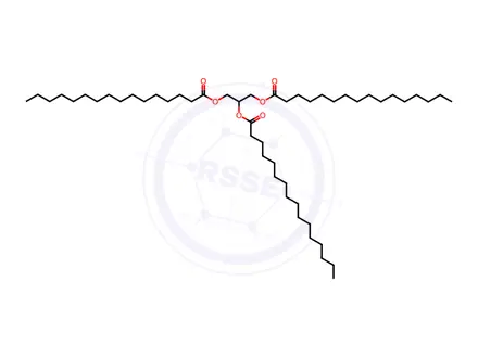 Chemical structure of Trihexadecanoin(Tripalmitin)(C16:0)