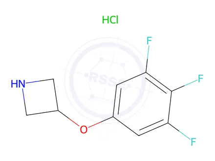 Chemical structure of 3-(3,4,5-trifluorophenoxy)azetidine hydrochloride